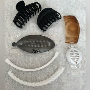 Assorted Hair Combs and Clips 7pc variety set